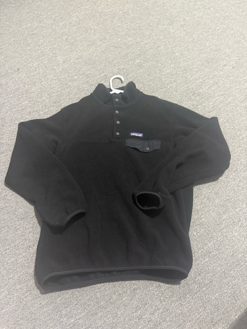 Patagonia Black Snap-Button Fleece Pullover